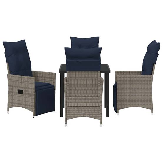 ComfortXL - Salon de Jardin 4 Places Gris en Polyrotin Tressé avec Table de Repas Extérieur – ComfortXL Outdoor Living - Image 7