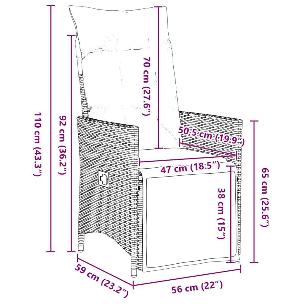 ComfortXL - Salon de Jardin 4 Places Gris en Polyrotin Tressé avec Table de Repas Extérieur – ComfortXL Outdoor Living - Image 8