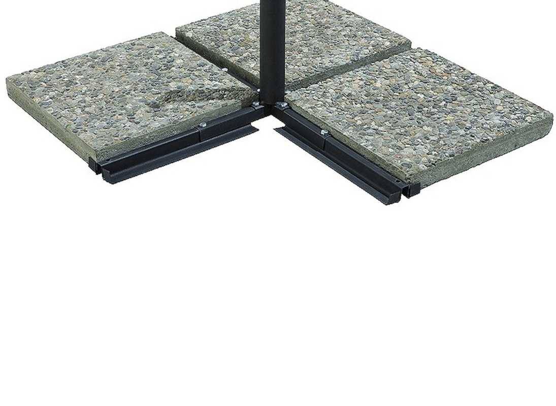 Proloisirs - Parasol Cuadrado Roma 3x4 M Tela Gris - Imagen 3