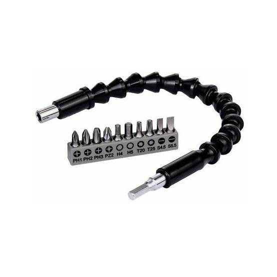 Bosch - Pack BOSCH 10 Embouts de vissage + Rallonge flexible 200 mm - 2608522376