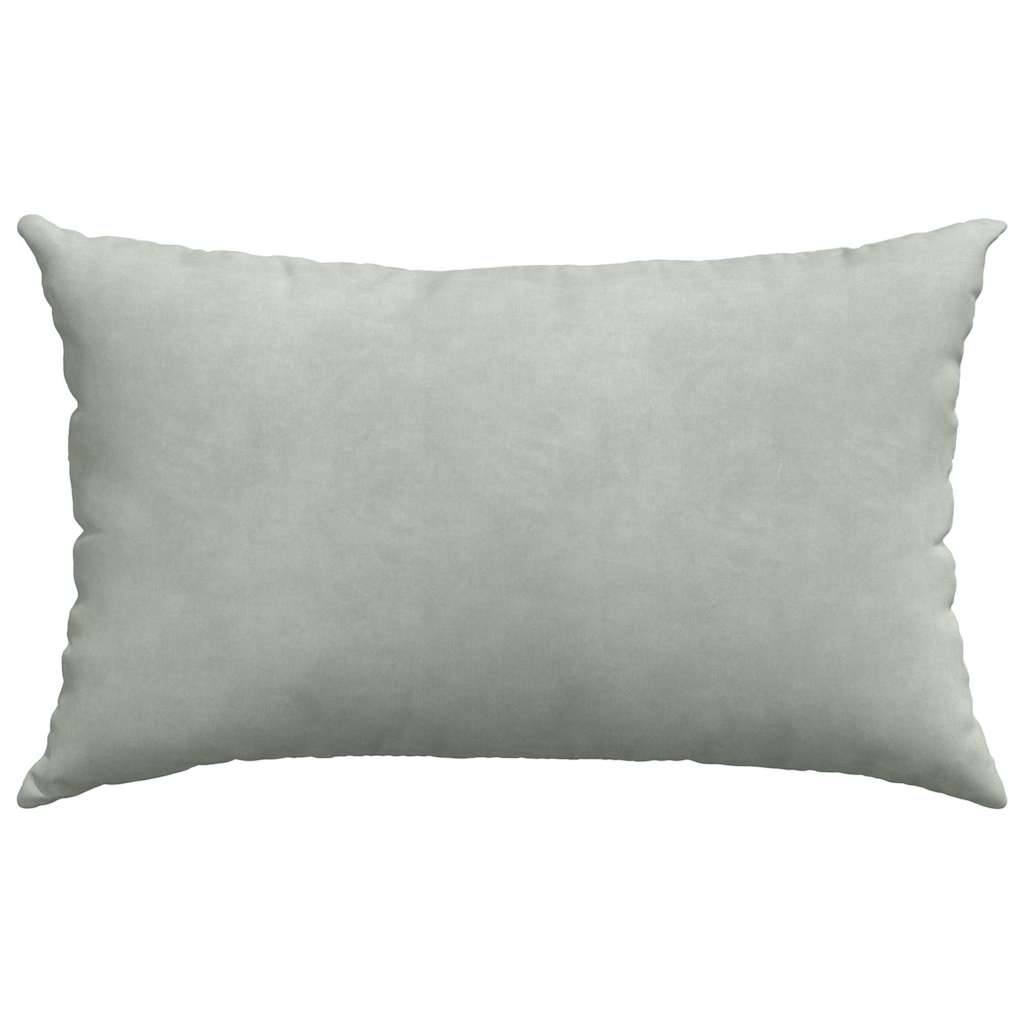 Lot De 4 Housses De Coussin Velours Côtelé – 40×40 Cm – Gris – Neuves
