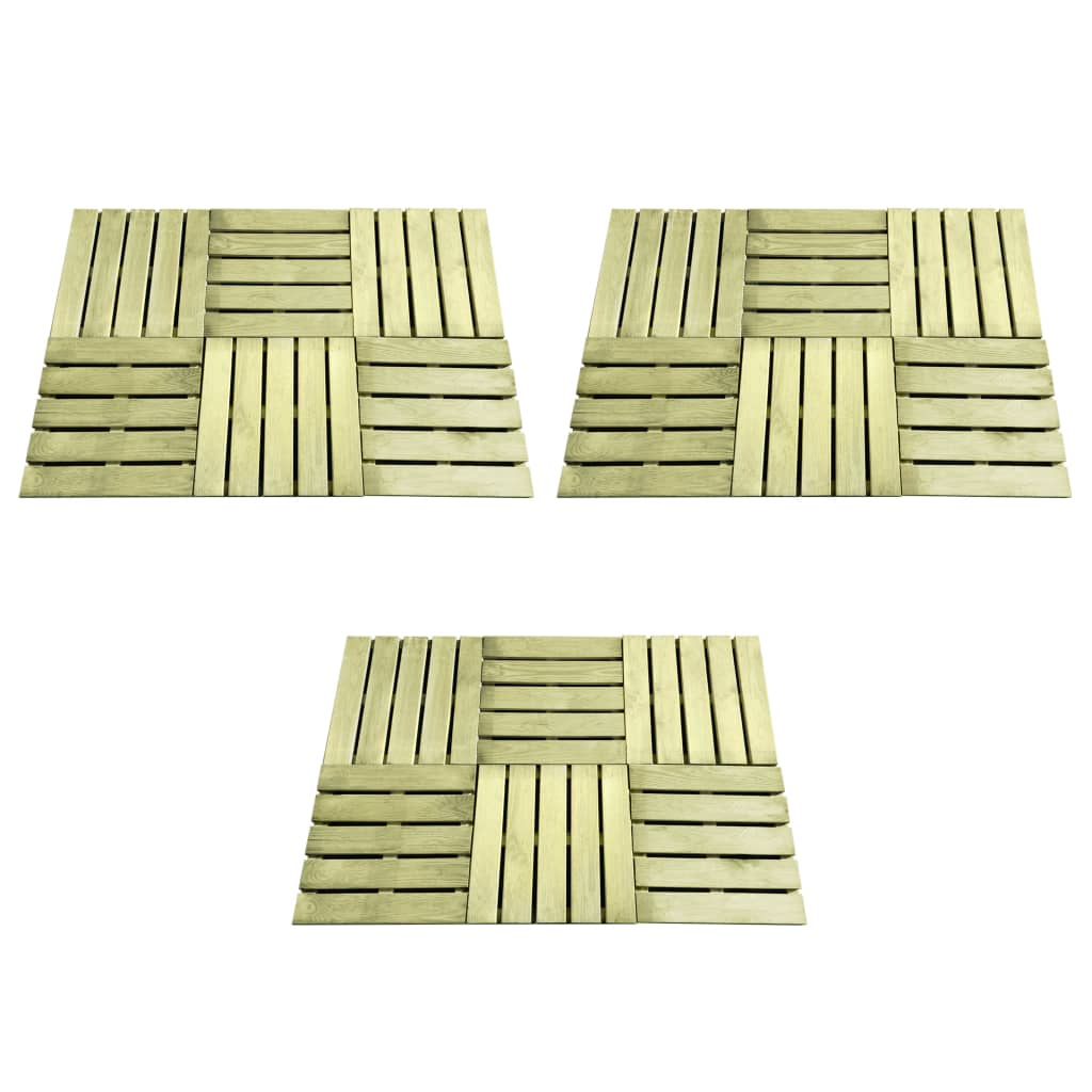 Vidaxl - Dalles de terrasse 18 pcs 50x50 cm Bois Vert - vidaXL - Imagen 2