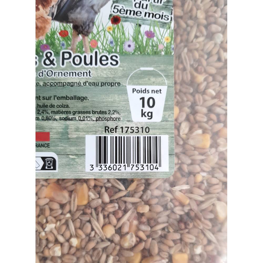 Zolux - Aliment composé Mélange poulets et poules 10 kg basse cour - Imagen 2