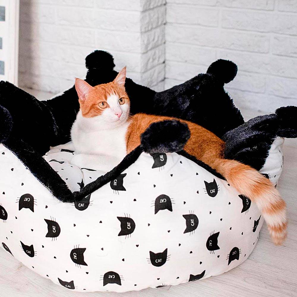 Ferplast - Lit Rembourré Couchage Chats MIKADO avec Coussin, Fourrure écologique et Coton, Lavable - Imagen 3