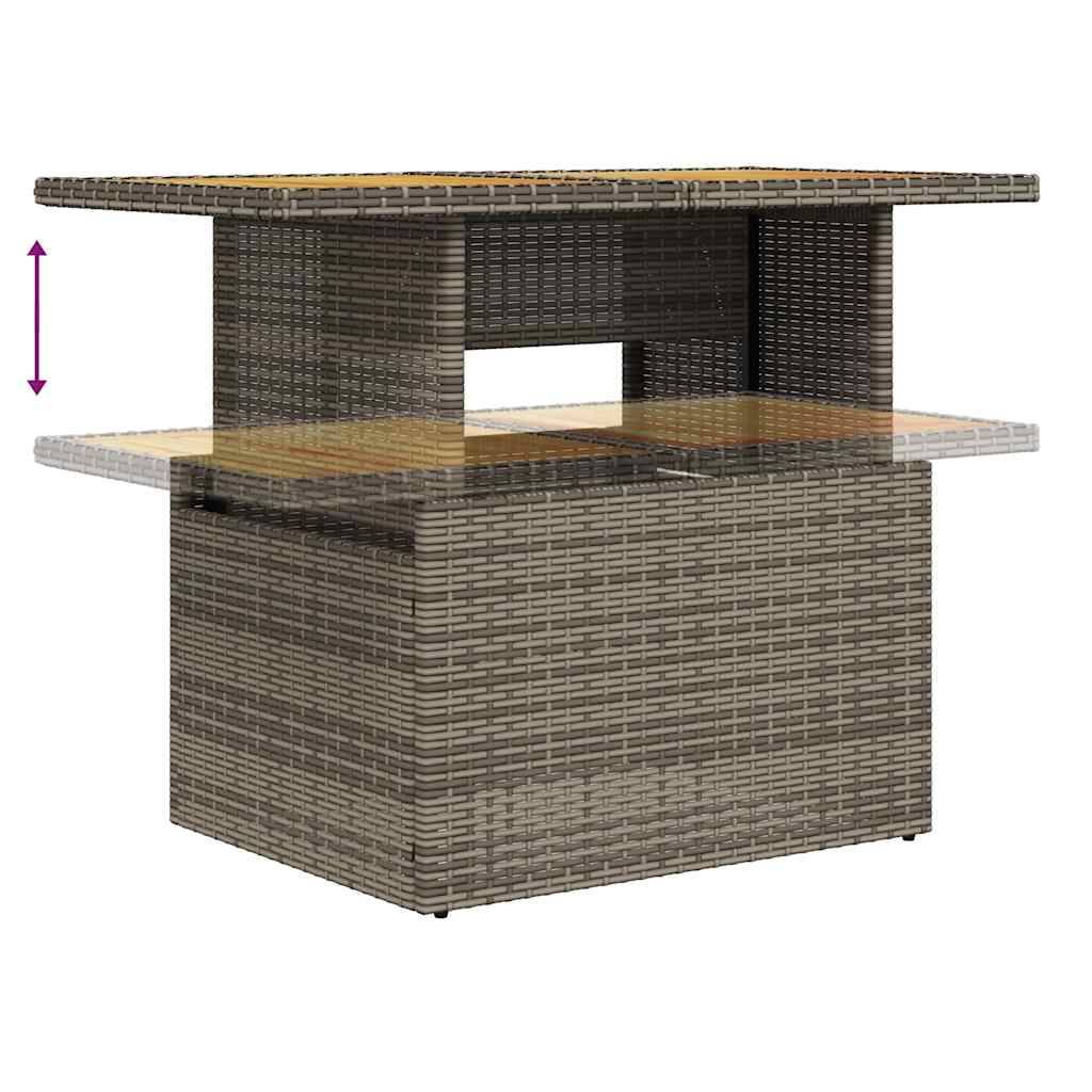 Salon de Jardin Modulable Rotin Synthétique 6 Pièces avec Coffres de Rangement pour Terrasse Gris Coussins Bleus – ComfortXL Outdoor Living - Image 9