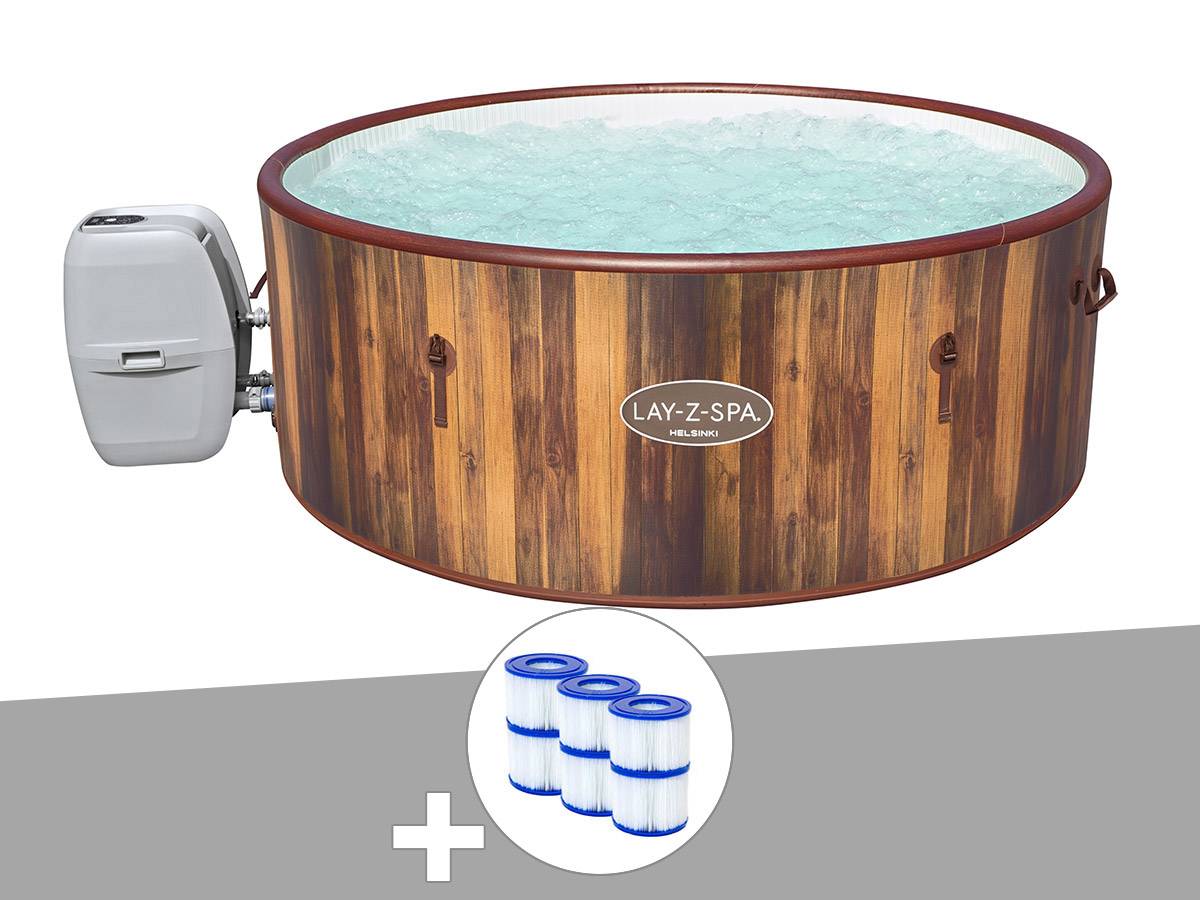 Bestway - Kit spa gonflable Bestway Lay-Z-Spa Helsinki rond Airjet 5/7 places + 6 filtres - Imagen 1