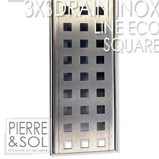 Caniveau Inox Hauteur 3,5 cm - 3XSDRAIN INOX - LINE ECO - Caniveau de 100 cm avec sortie verticale de 50 mm - Image 2