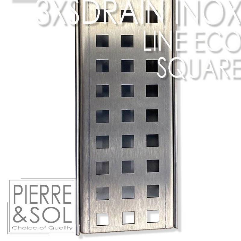 Caniveau Inox Hauteur 3,5 cm - 3XSDRAIN INOX - LINE ECO -       Caniveau de 100 cm avec sortie verticale de 50 mm - Image 2