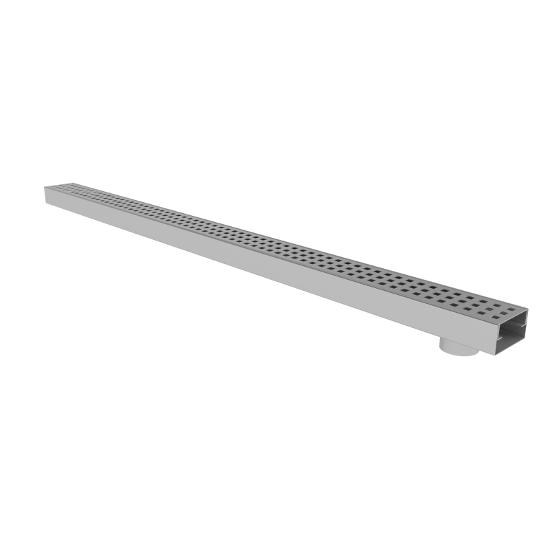 Caniveau Inox Hauteur 3,5 cm - 3XSDRAIN INOX - LINE ECO -       Caniveau de 100 cm avec sortie verticale de 50 mm - Image 5