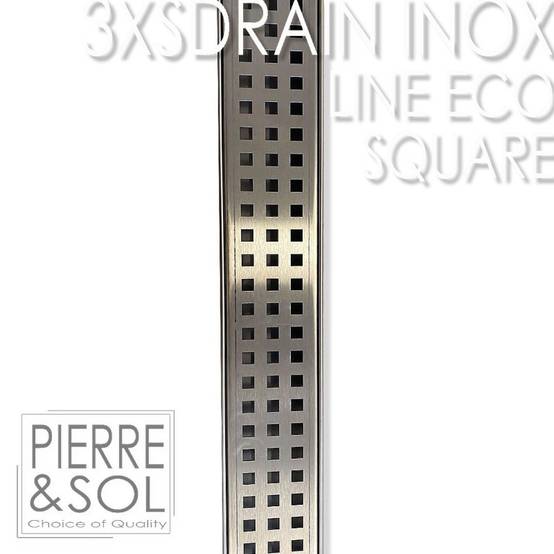 Caniveau Inox Hauteur 3,5 cm - 3XSDRAIN INOX - LINE ECO - Caniveau de 100 cm avec sortie verticale de 50 mm - Image 3