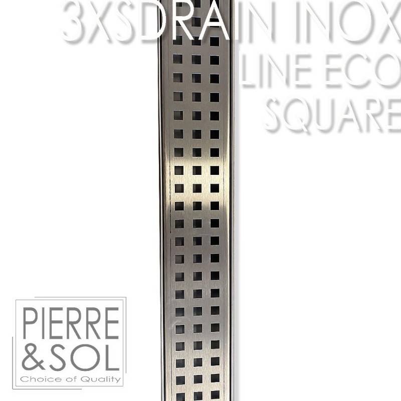 Caniveau Inox Hauteur 3,5 cm - 3XSDRAIN INOX - LINE ECO -       Caniveau de 100 cm avec sortie verticale de 50 mm - Image 3