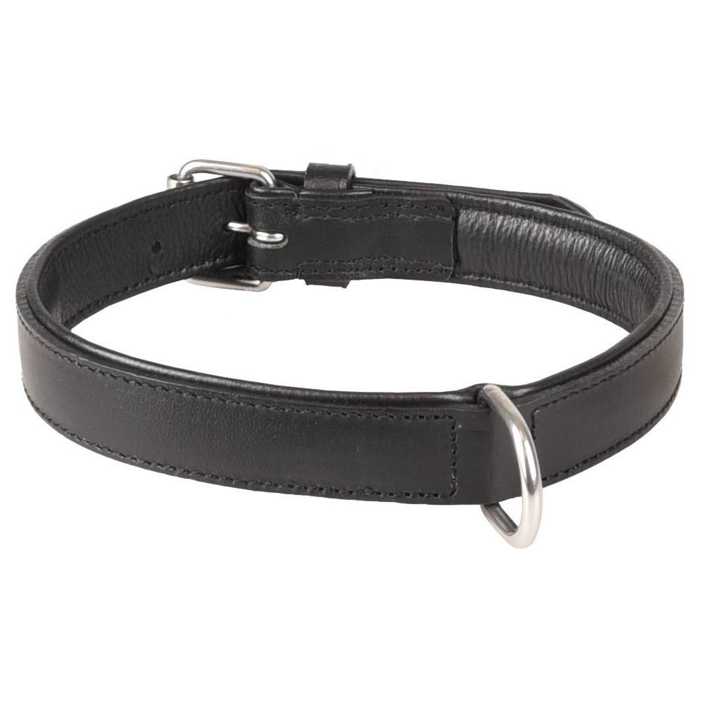 Flamingo - Collier Cuir L  40-46 cm ARIZONA noir pour chien - Imagen 2