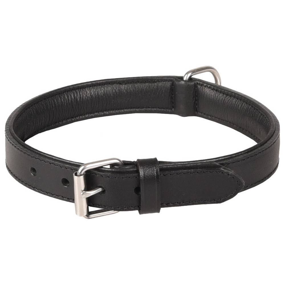 Flamingo - Collier Cuir L  40-46 cm ARIZONA noir pour chien - Imagen 1