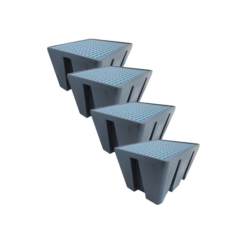Bac de rétention pehd 240l premium pour 1 fût-lot de 4-plast'up rotomoulage - Imagen 1