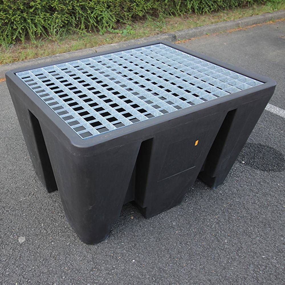 Bac de rétention pehd 240l premium pour 1 fût-lot de 4-plast'up rotomoulage - Imagen 4