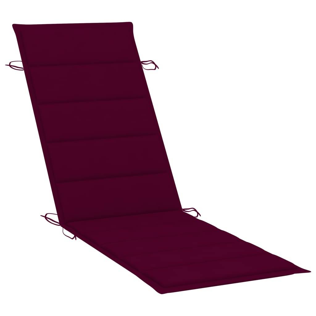 Helloshop26 - Transat chaise longue bain de soleil lit de jardin terrasse meuble d'extérieur à bascule 180 cm avec coussin bois de teck solide - Imagen 8
