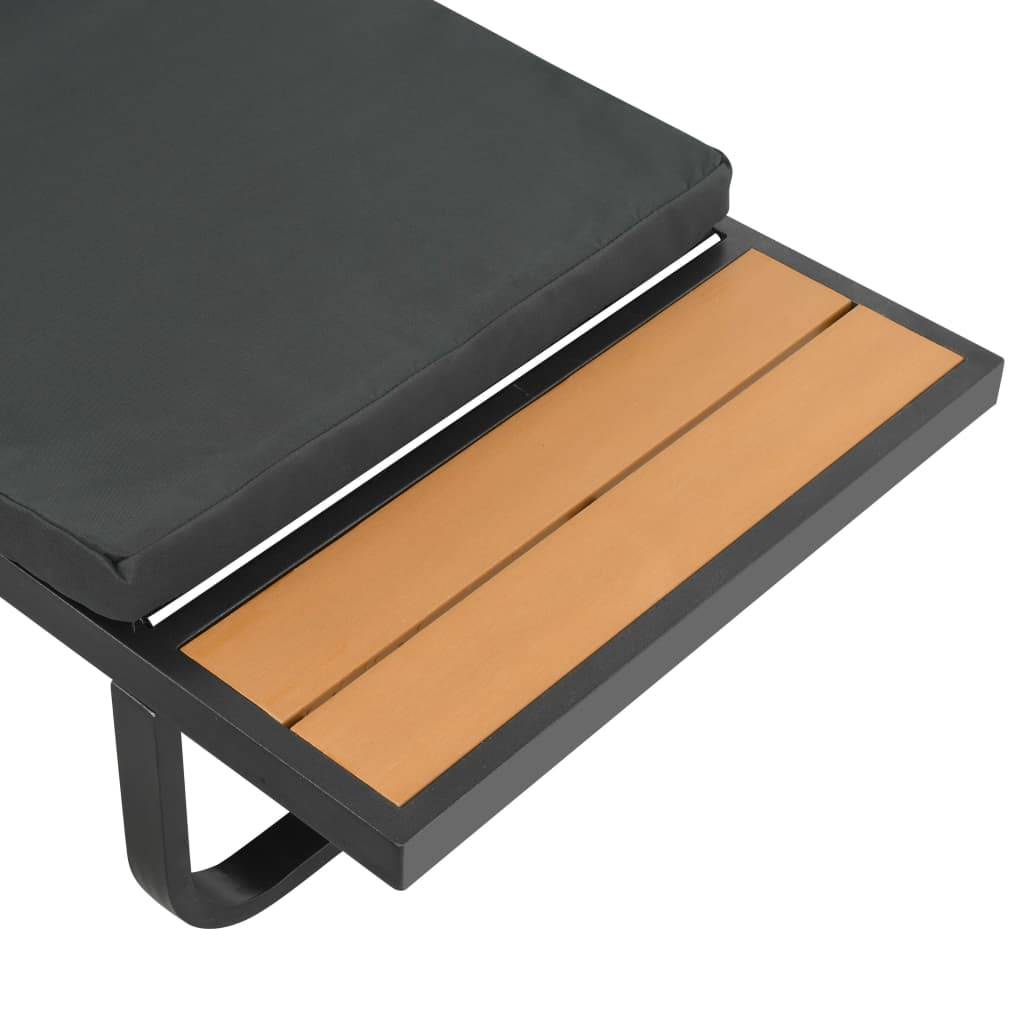 Vidaxl - Canapé d'angle de jardin à 2 places avec coussins Aluminium WPC vidaXL 44704 - Imagen 5