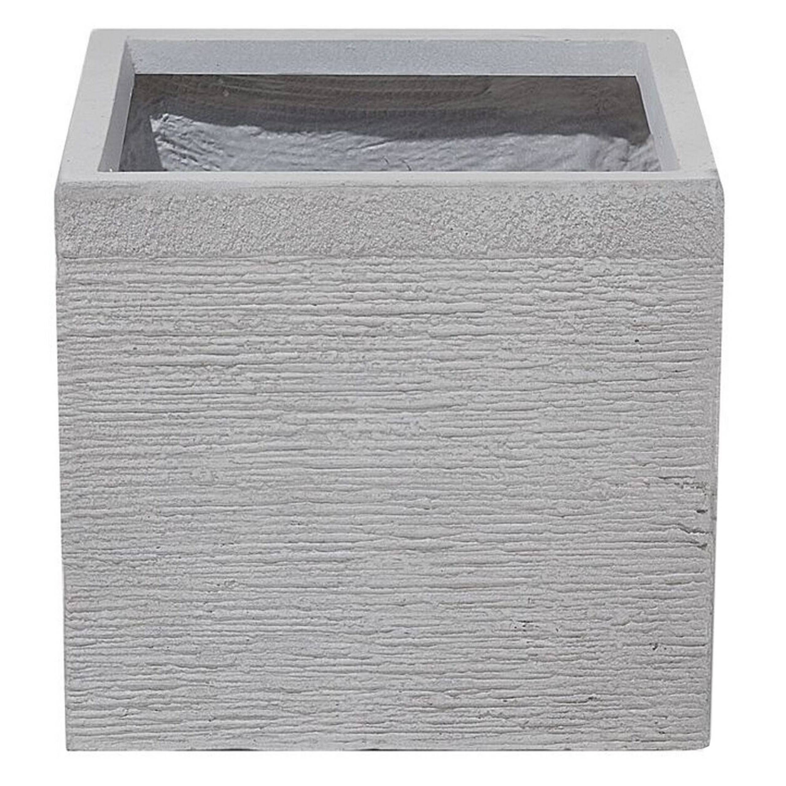 Cache-pot d'extérieur Oxyde de magnésium Gris clair PAROS - Beliani - Image 1