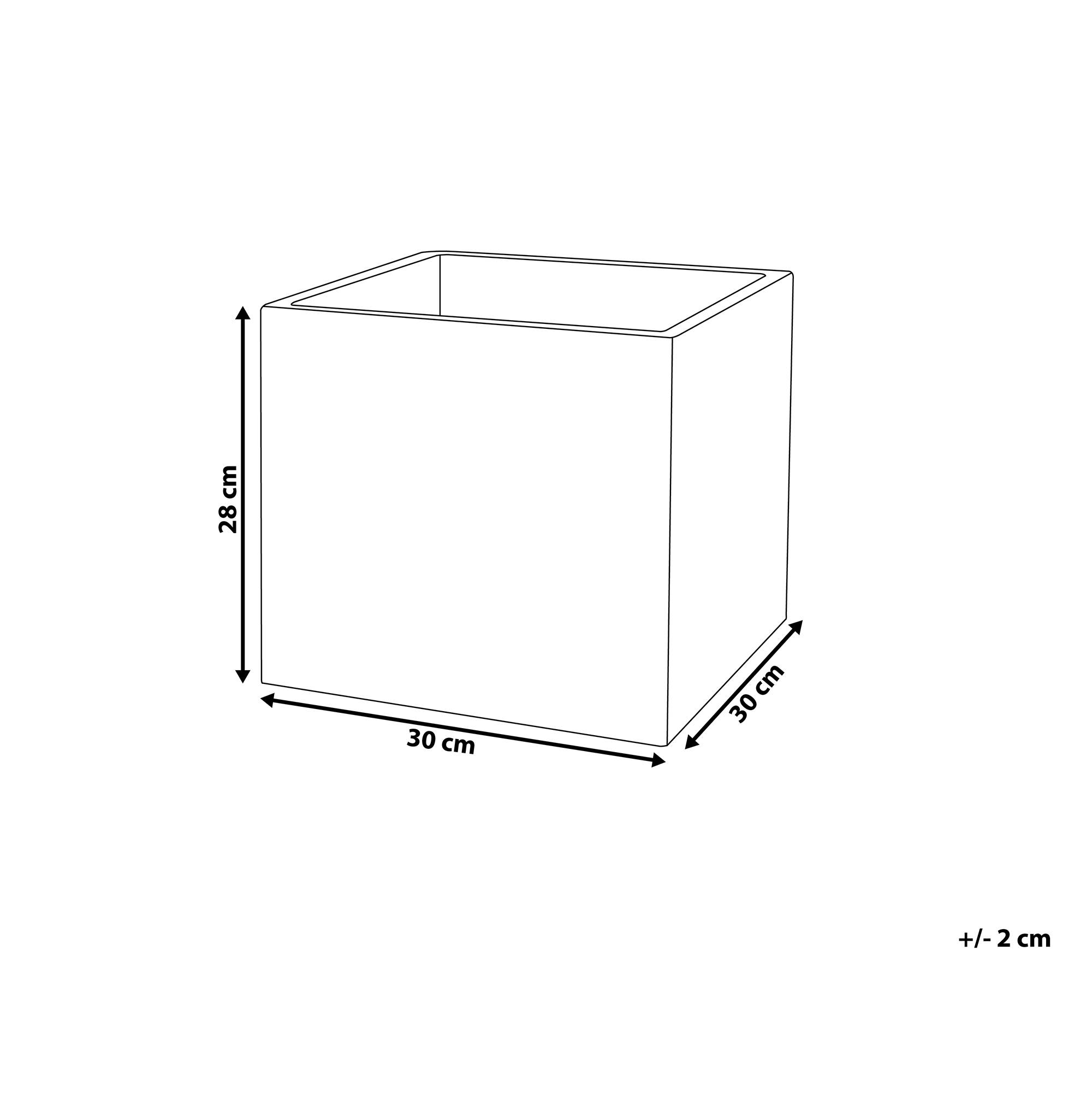 Cache-pot d'extérieur Oxyde de magnésium Gris clair PAROS - Beliani - Image 2