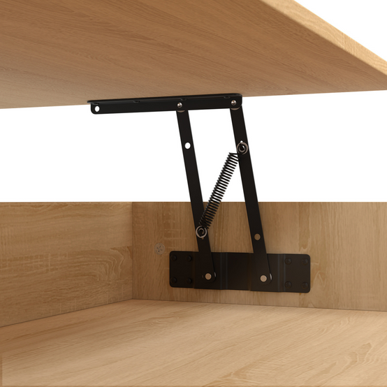Table basse plateau relevable rectangulaire EDEN bois et noir - Image 6