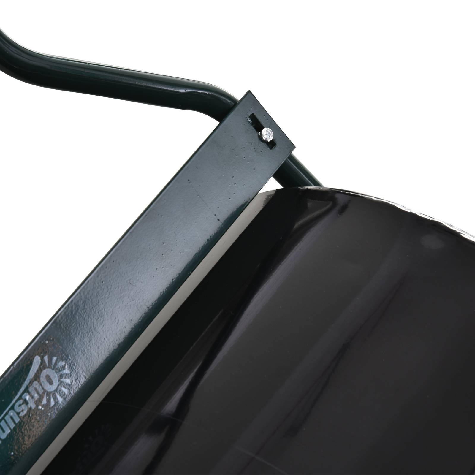 ComfortXL - Rouleau à gazon en métal 60 L Ø40 cm noir et vert pour pelouse semée nivellement jardin poignée en U - Image 9