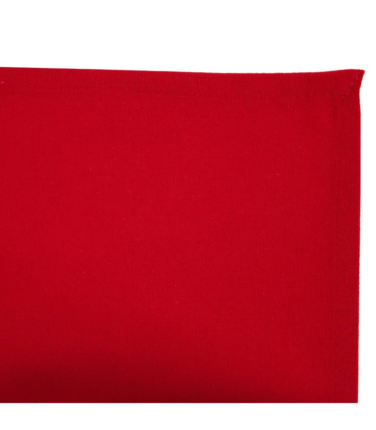 Lot de 4 Serviettes de table en Coton Rouge 40 x 40 cm - Imagen 2