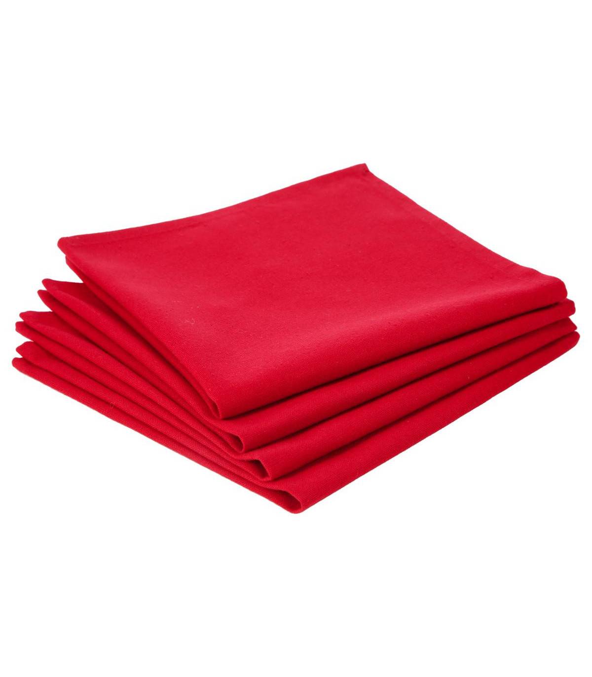 Lot de 4 Serviettes de table en Coton Rouge 40 x 40 cm - Imagen 1