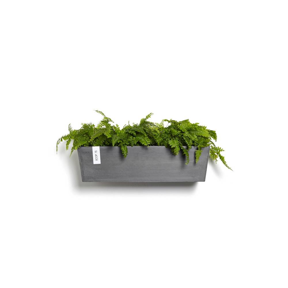 Ecopots - Pot suspension mural Manhattan Wall L Gris - 55 x 17,2 x H. 15 cm - 9,2 L ECOPOTS - Imagen 2