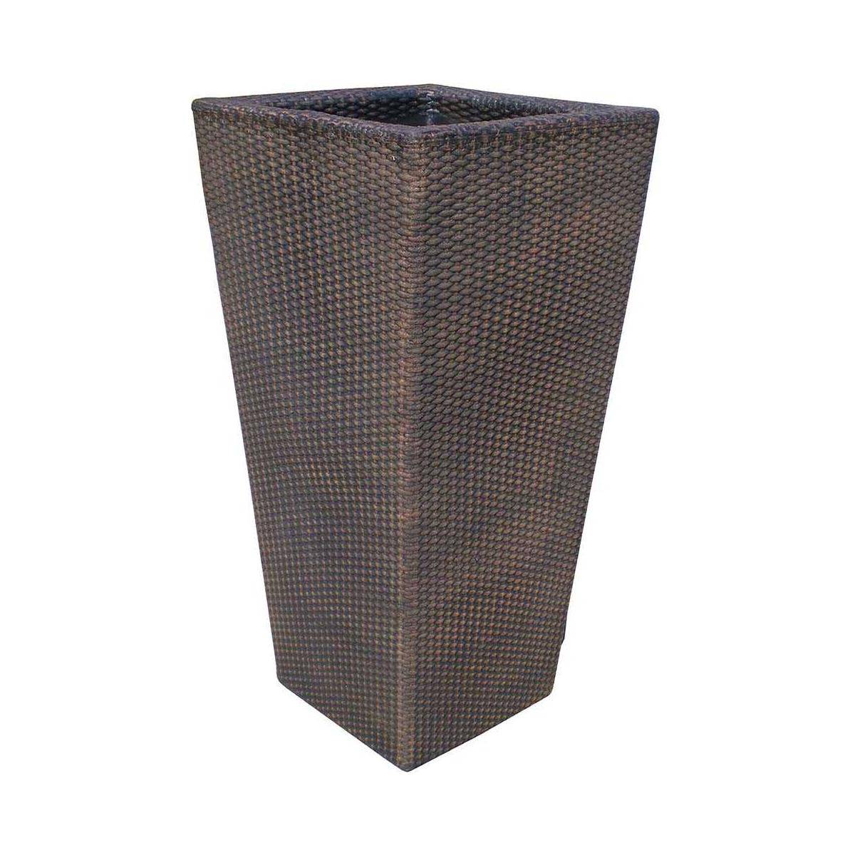 Roto - Jardinière en polyéthylène Bambus Carrée 42 x 42 x 84 cm - Imagen 1