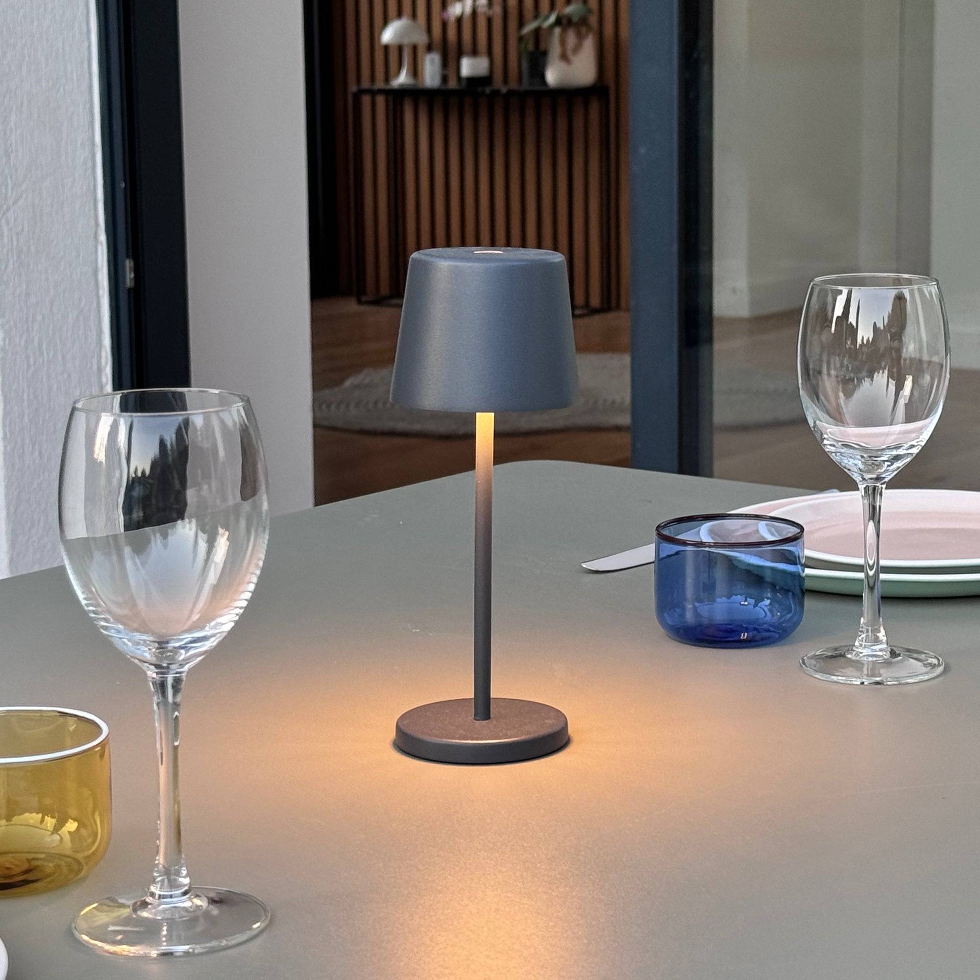 Lumisky - Lampe de table sans fil MINI KELLY Gris H22cm - Imagen 6