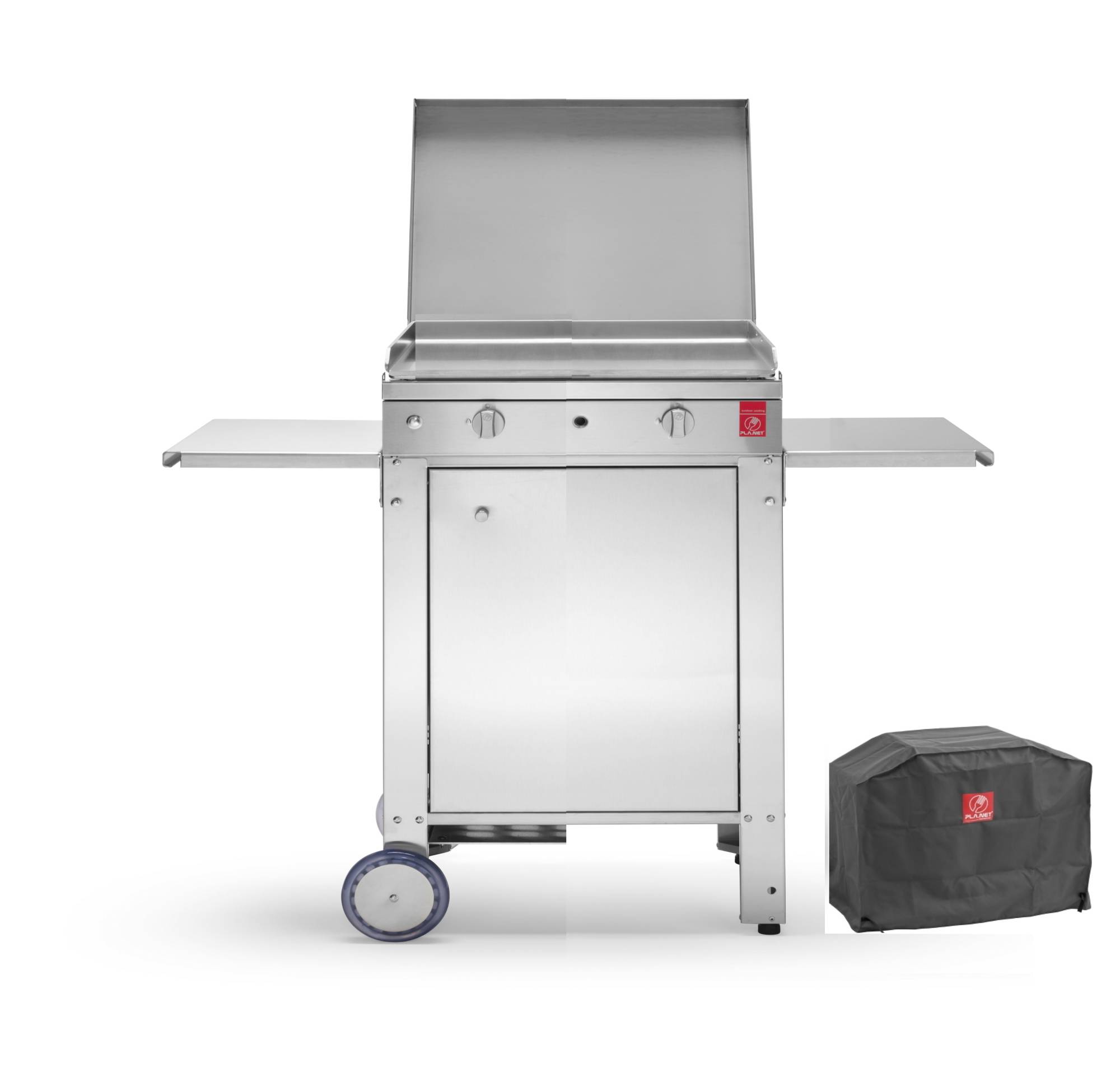 Plancha Planet - Plancha CHEF 55 Lisse + Chariot Fermé + Couvercle + Housse PLANET - Imagen 1