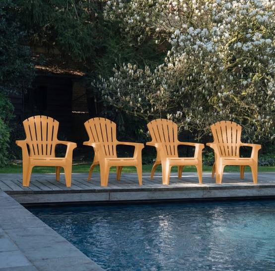Lot de 4 Fauteuils adirondack Ocre - Image 2