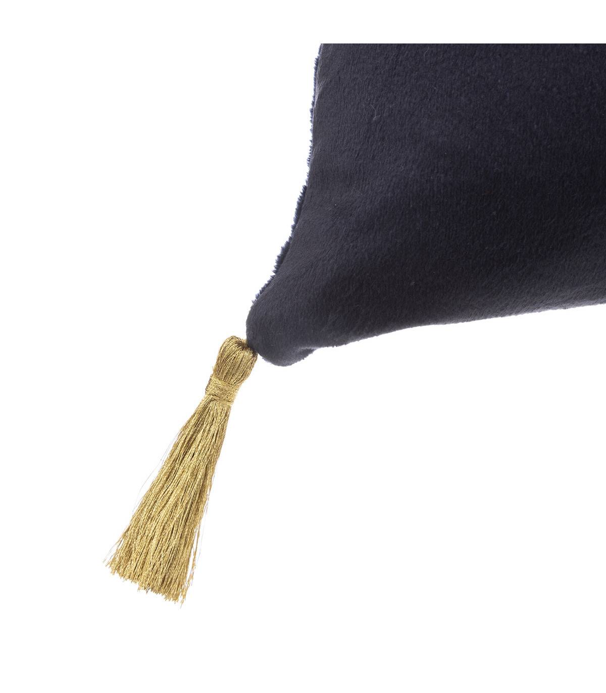 Coussin décoratif Bleu Foncé imprimé Casse-Noisette avec pompons 40 x 40 cm - Imagen 6