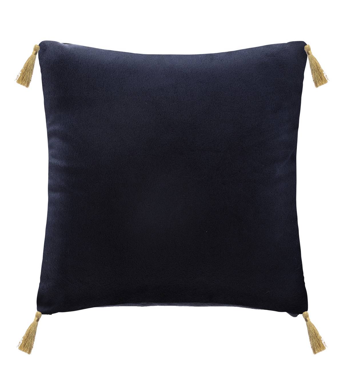 Coussin décoratif Bleu Foncé imprimé Casse-Noisette avec pompons 40 x 40 cm - Imagen 5