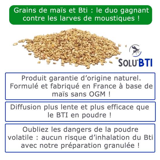 SOLU'BTI - Moustiques - 1,5 kg de Larvicide Biologique - BTI - Bacillus Thuringiensis - Image 4