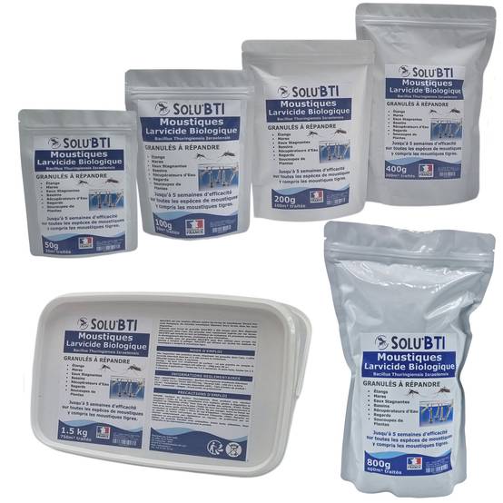 SOLU'BTI - Moustiques - 1,5 kg de Larvicide Biologique - BTI - Bacillus Thuringiensis - Image 2