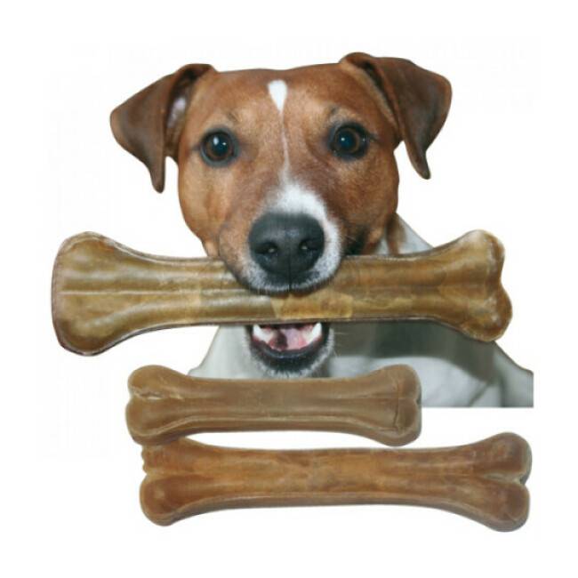 Bubimex - Os de peau pressé pour chien Bubimex - Lot de 10 (21 cm de 150 g)