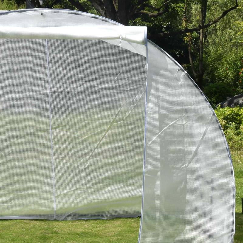 Serre tunnel 9m² polyéthylène armé avec embase et porte enroulable Green Protect Bianca - Image 3
