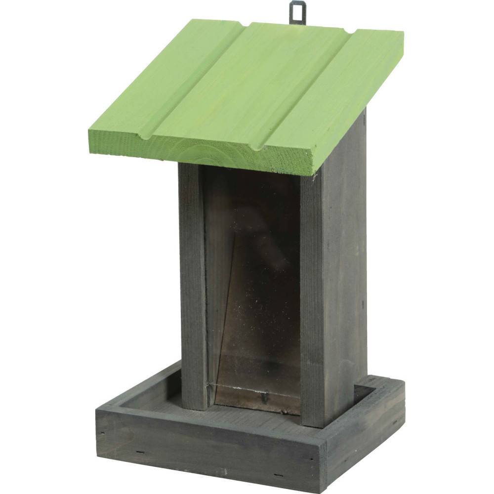 Zolux - Mangeoire silo à graines, bois vert H 24 cm pour oiseaux - Image 2