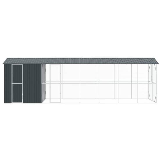 Enclos Oiseaux Acier Galvanisé XXL 860x208cm Anthracite - ComfortXL Outdoor Living - Image 3