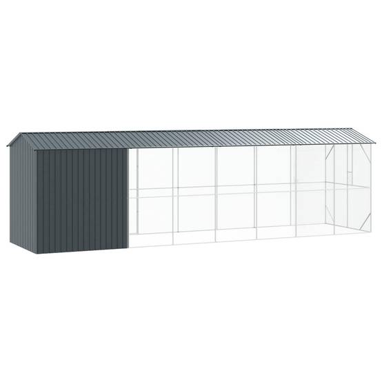 Enclos Oiseaux Acier Galvanisé XXL 860x208cm Anthracite - ComfortXL Outdoor Living - Image 5