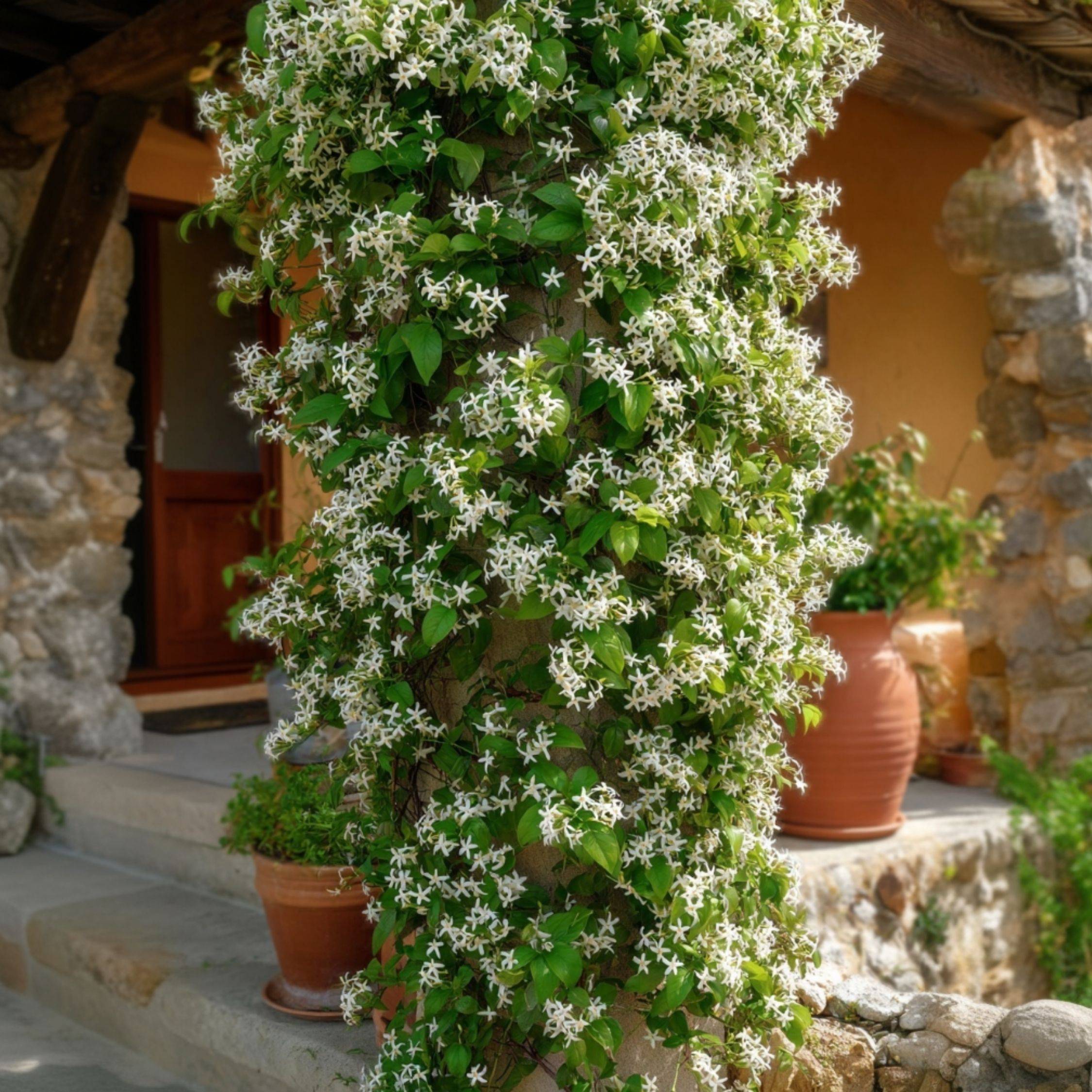 Jasmin étoilé - Trachelospermum jasminoides - Hauteur 110-120cm - ⌀17cm - Image 2