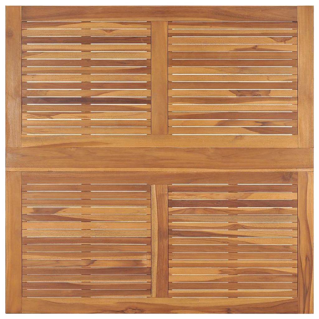 Table à dîner de jardin pliable - Table d'extérieur - Table de jardin 110x110x75 cm Teck massif - Image 4
