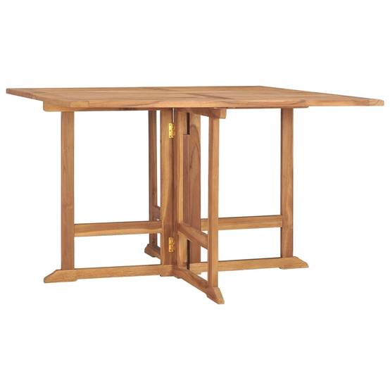 Table à dîner de jardin pliable - Table d'extérieur - Table de jardin 110x110x75 cm Teck massif - Image 2