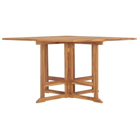Table à dîner de jardin pliable - Table d'extérieur - Table de jardin 110x110x75 cm Teck massif - Image 1