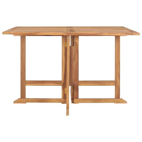 Table à dîner de jardin pliable - Table d'extérieur - Table de jardin 110x110x75 cm Teck massif - Image 3