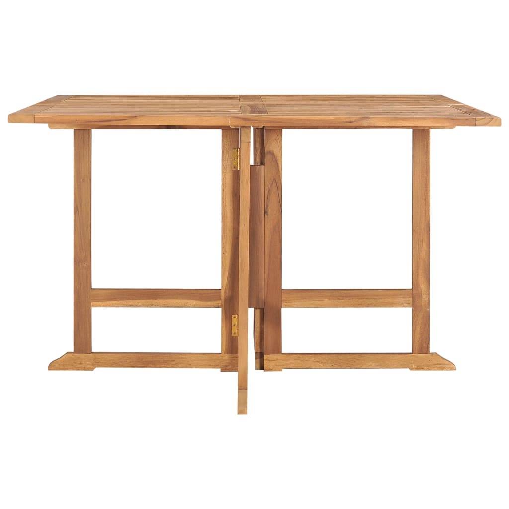 Table à dîner de jardin pliable - Table d'extérieur - Table de jardin 110x110x75 cm Teck massif - Image 3