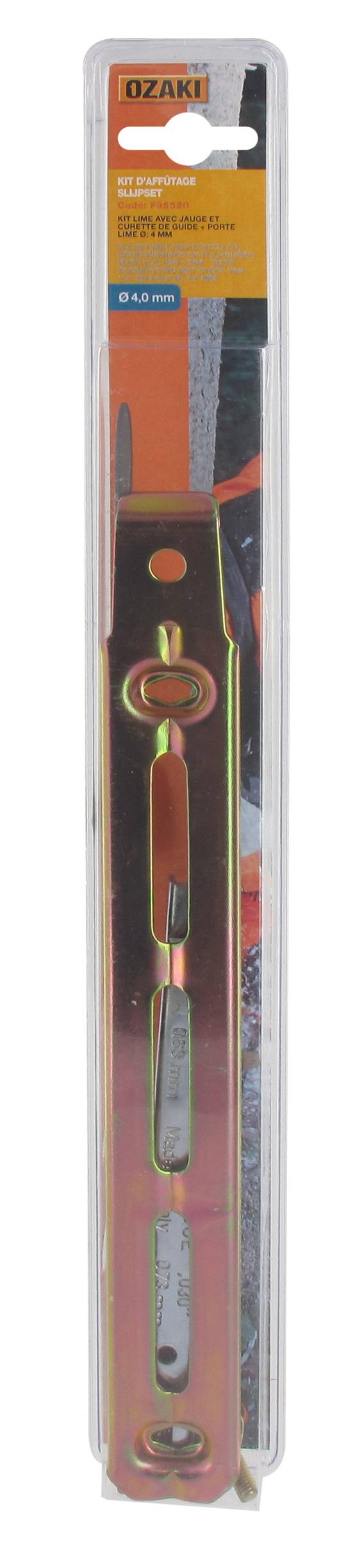 Centrale Brico - Kit d'affûtage avec jauge et curette de guide + porte lime Ø: 4mm Centrale Brico