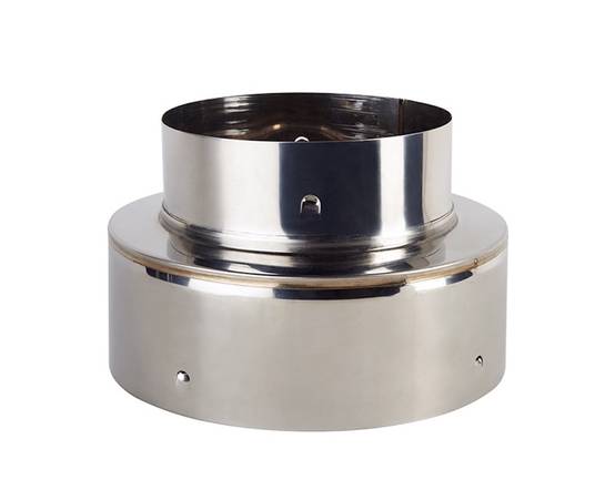 Embout de finition haute-basse pour conduit flexible isolé – Ø130/196 mm – Inox