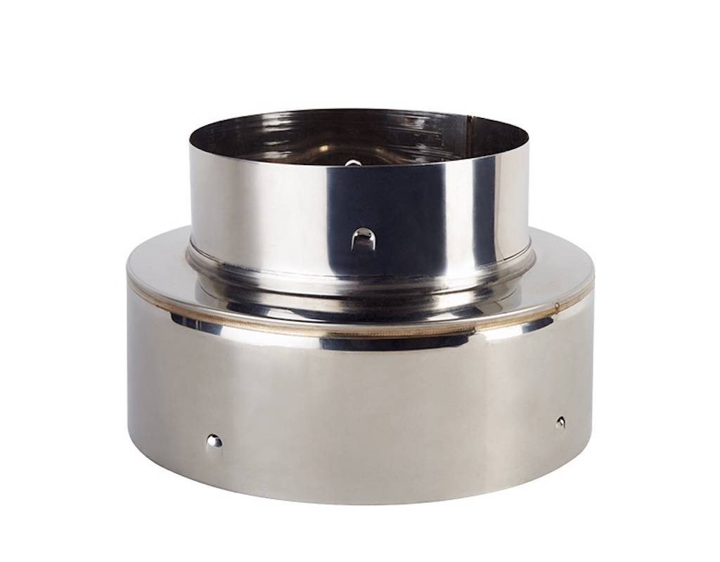 Embout de finition haute-basse pour conduit flexible isolé – Ø130/196 mm – Inox